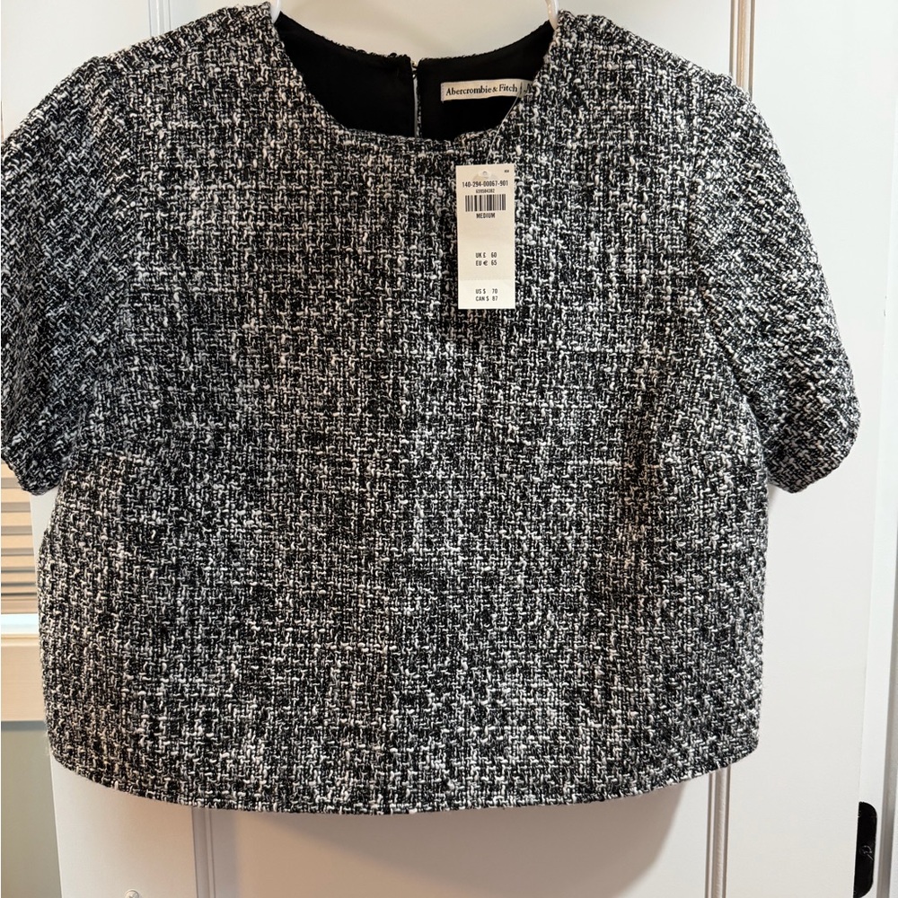 Abercrombie Tweed Black and White Top